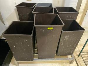 DESCRIPTION: (7) ASSORTED PLASTIC TRASH CAN INSERTS. LOCATION: WAREHOUSE QTY: 1