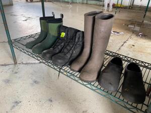 DESCRIPTION: (3) VARIOUS WATERPROOF BOOTS AS SHOWN LOCATION: LOADING DOCK QTY: 3