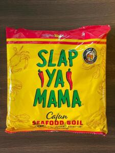 DESCRIPTION: (3) - 4 LBS. BAGS OF SLAP YA MAMA CAJUN SEAFOOD BOIL LOCATION: FRONT QTY: 3