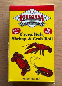 DESCRIPTION: (9) - 3 OZ. BOXES OF LAUISIANA CRAWFISH SHRIMP AND CRAB BOIL SIZE: SOLD AS A SET LOCATION: FRONT QTY: 1