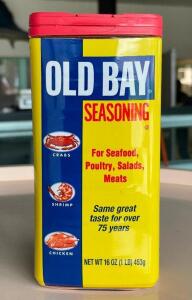 DESCRIPTION: (3) - 16 OZ. CANS OF OLD BAY SEASONING LOCATION: FRONT QTY: 3