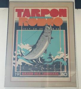 DESCRIPTION: 37" FRAMED TARPON RODEO PRINT LOCATION: FRONT QTY: 1