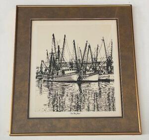 DESCRIPTION: FRAMED HARBOR PRINT LOCATION: FRONT QTY: 1