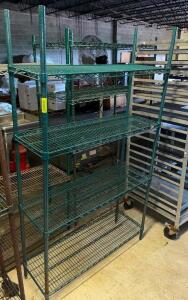 DESCRIPTION: 48" X 18" FOUR TIER WIRE SHELF. SIZE: 48" X 18" X 72" LOCATION: WAREHOUSE QTY: 1