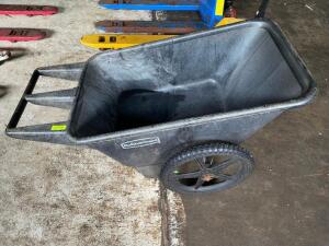 DESCRIPTION: RUBBERMAID 6 CUBIC FT WHEEL BARROW BRAND/MODEL: RUBBERMAID LOCATION: WAREHOUSE QTY: 1