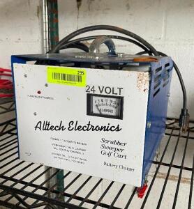 DESCRIPTION: ALLTECH ELECTRONICS SCRUBBER SWEEPER GOLF CART BATTERY CHARGER LOCATION: WAREHOUSE QTY: 1