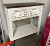 NAME: 32" X 16" X 32" 2-DRAWER ACCENT TABLE