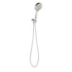 NAME: GLACIER BAY Modern 6-Spray 4.5 in. Single Wall Mount Handheld Adjustable Shower Head in Brushed Nickel