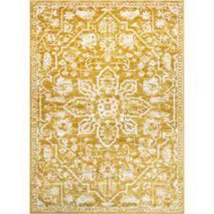 NAME: WELL WOVEN Dazzle Disa Vintage Distressed Oriental Medallion Gold 7 ft. 10 in. x 9 ft. 10 in. Area Rug