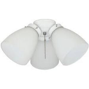 NAME: ELITE 3-Light White Ceiling Fan Shades LED Light Kit