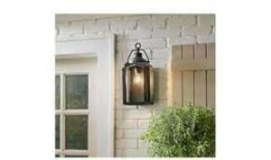 NAME: Home Decorators 1Light Charred Iron Medium Outdoor Wall Mount Lantern