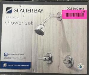 NAME: GLACIER BAY Aragon 2-Handle 1-Spray Shower Faucet in Chrome (Valve Included)