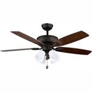NAME: NEW HAMPTON BAY Devron 52 in. LED Indoor Oil-Rubbed Bronze Ceiling Fan with Light Kit