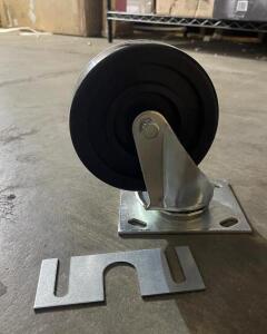 NAME: (4 PACK) INDUSTRIAL 5" PLATED CASTERS