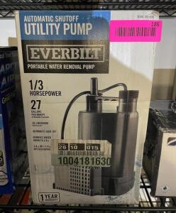 NAME: EVERBILT 1/3 HP Automatic Utility Pump