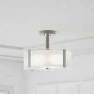 NAME: HOME DECORATORS Home Decorators Collection 3-Light Polished Chrome Semi Flush Mount