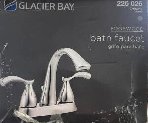 NAME: NEW GLACIER BAY EDGEWOOD BATH FAUCET IN CHROME FINISH