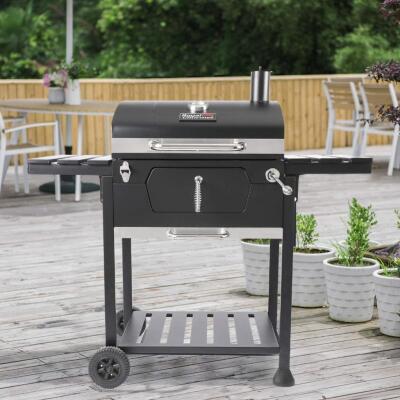 NAME: Royal Gourmet CD1824E 24-inch Charcoal BBQ Grill Outdoor Picnic Patio Cooking Backyard Party