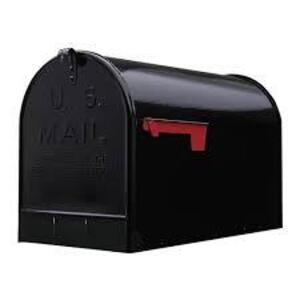 NAME: GILBRALTAR Stanley Black, Extra Large, Steel, Post Mount Mailbox