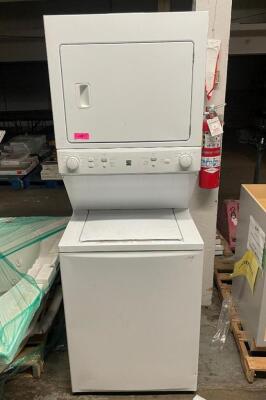 NAME: 27" GAS WASHER/DRYER STACK BY KENMORE