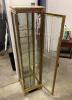NAME: 14" X 15" X 64" DECORATIVE DISPLAY CASE WITH GLASS SHELVING INSIDE AND LIGHT - 6