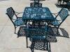 34" X 34" METAL PATIO TABLE W/ (4) CHAIRS - 2