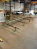 30 FT. SECTION OF CONVEYOR BLOCK SYSTEM WITH (9) - 10 FT. MODULAR CONVEYOR TOPS AND (4) - 12 FT. STEEL BASES - 6