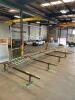 30 FT. SECTION OF CONVEYOR BLOCK SYSTEM WITH (9) - 10 FT. MODULAR CONVEYOR TOPS AND (4) - 12 FT. STEEL BASES - 9