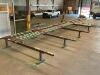 30 FT. SECTION OF CONVEYOR BLOCK SYSTEM WITH (9) - 10 FT. MODULAR CONVEYOR TOPS AND (4) - 12 FT. STEEL BASES - 10