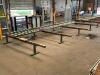 30 FT. SECTION OF CONVEYOR BLOCK SYSTEM WITH (9) - 10 FT. MODULAR CONVEYOR TOPS AND (4) - 12 FT. STEEL BASES - 21