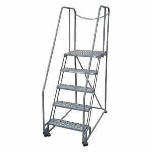 DESCRIPTION: (1) TILT AND ROLL LADDER BRAND/MODEL: COTTERMAN #21VD56 INFORMATION: GRAY RETAIL$: $583.08 EA SIZE: 80 IN OVERALL HEIGHT 450 LB LOAD CAP