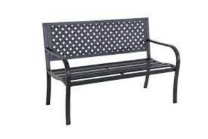 DESCRIPTION: (1) METAL GARDEN SLAT BENCH BRAND/MODEL: MAINSTAYS RETAIL$: $111.80 EA QTY: 1