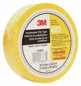 DESCRIPTION: (6) ROLLS OF WATERTIGHT SEALING TAPE BRAND/MODEL: 3M FILM TAPE #483 INFORMATION: YELLOW RETAIL$: $33.42 EA SIZE: 1X36 QTY: 6