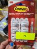 DESCRIPTION: (4) PACKS OF (6) MINI HOOKS BRAND/MODEL: COMMAND #5MVKO INFORMATION: WHITE RETAIL$: $4.16 EA SIZE: 1/2 LB WORKING LOAD LIMIT QTY: 4 - 2