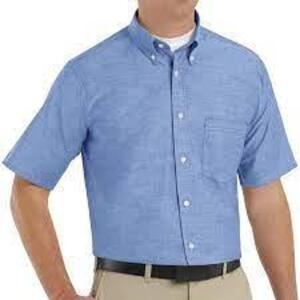 DESCRIPTION: (5) MENS SHORT SLEEVE DRESS/WORK SHIRT BRAND/MODEL: RED KAP INFORMATION: LIGHT BLUE RETAIL$: $21.49 EA SIZE: 18.5" *MUST COME INSPECT QTY