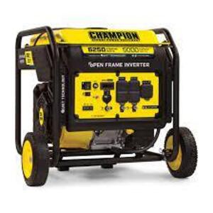 DESCRIPTION: (1) PORTABLE GENERATOR BRAND/MODEL: CHAMPION POWER EQUIPMENT #60JP27 RETAIL$: $1,346.29 EA SIZE: 120/240V AC, 5000W/6250W QTY: 1