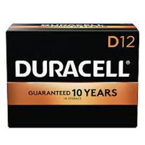 DESCRIPTION: (2) PACKS OF (12) ALKALINE BATTERIES BRAND/MODEL: DURACELL #21EK77 INFORMATION: INDUSTRIAL GRADE, D RETAIL$: $37.20 PER PACK OF 12 SIZE: