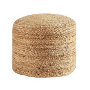 (1) JUTE FLOOR POUF