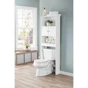 (1) STORAGE OVER THE TOILET SPACE SAVER WITH 3 SHELVES