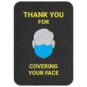 (10) PACKS OF (4) COVER YOU FACE FLOOR SIGN