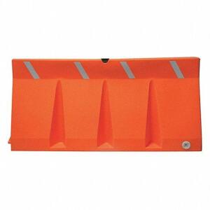 DESCRIPTION (1) JERSEY BARRIER BRAND/MODEL 38UZ88 ADDITIONAL INFORMATION ORANGE, CAN BE FILLED WITH SAND OR WATER FOR STABILITY, RETAILS FOR $556.16 S