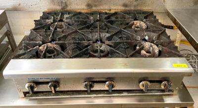 DESCRIPTION: 6-BURNER COUNTERTOP GAS RANGE BRAND/MODEL: RADIANCE QTY: 1