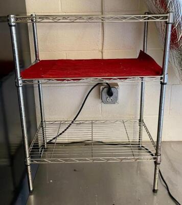 DESCRIPTION: (3) 3-TIER WIRE SHELVING UNIT SIZE: 24"X13"X30" QTY: 3