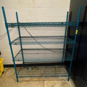 DESCRIPTION: 5-TIER WIRE SHELVING UNIT SIZE: 48"X18"X62" QTY: 1