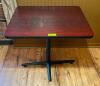 DESCRIPTION: 30" DINING TABLE WITH METAL BASE SIZE: 30"X24"X29.5" QTY: 1