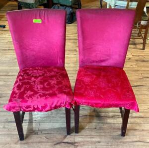 DESCRIPTION: (2) DECORATIVE DINING CHAIRS QTY: 2