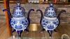 DESCRIPTION: (2) DECORATIVE JARS SIZE: 16" QTY: 2