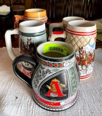 DESCRIPTION: ASSORTED STEINS AS SHOWN QTY: 1