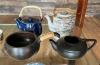 DESCRIPTION: DECORATIVE TEA POTS AS SHOWN QTY: 1