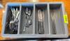 DESCRIPTION: ASSORTED FLATWARE AS SHOWN INFORMATION: FORKS, SPOONS, KNIVES, CHOPSTICKS QTY: 1